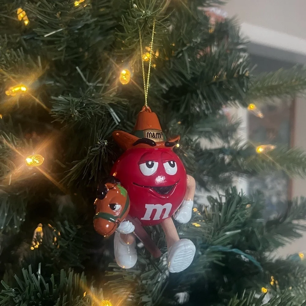 ❤️Vintage M&M’s Red Christmas Horse Ornament